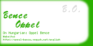 bence oppel business card